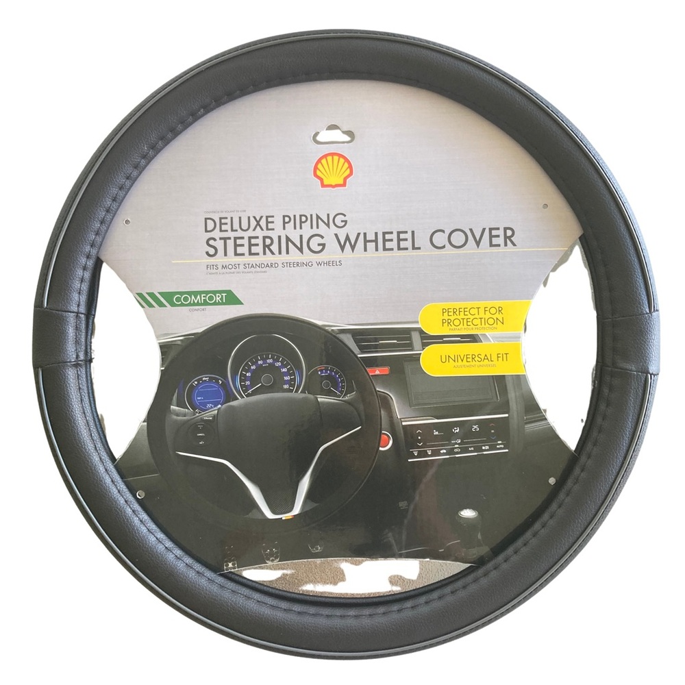NWOT Shell Deluxe Piping Steering Wheel Cover